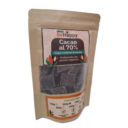 Cacao al 70% BeHappy |  Máximo poder antioxidante en cada pastilla.